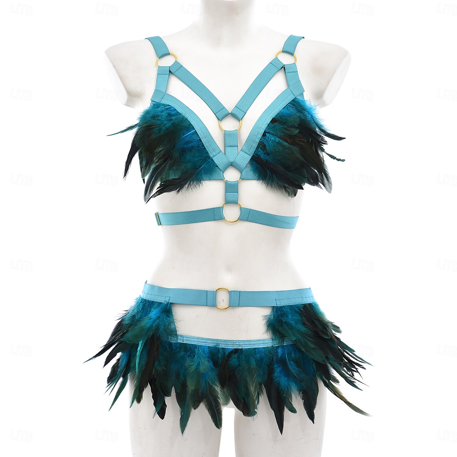 Húzza királynő Halloween Felszerelések Alsónemű Feather Bralette Büszkeség Szivárvány Szexi jelmez Felnőttek Női Mindszentek napja Farsang Pride Parade Büszkeség hónapja Egyszerű Halloween jelmezek 2025 - $30.99 –P6