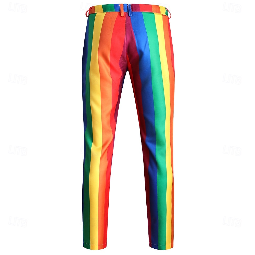 Stolz Regenbogen Outfits Regenbogen-Pride-Anzug Blazer Erwachsene Herren Pride Parade Pride-Monat Halloween Karneval Einfaches Karnevalskostüm 2025 - $102.99 –P9