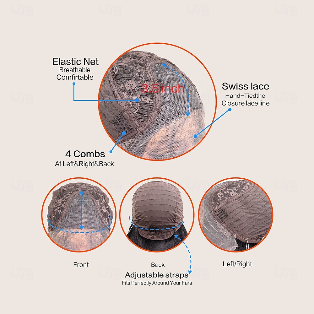 Синтетический парик шнурка Прямой Стиль 20 дюймовый Черный Средняя часть 13x4 Кружева Фронт Парик Жен. Парик Черный 2026 - $61.99 –P7