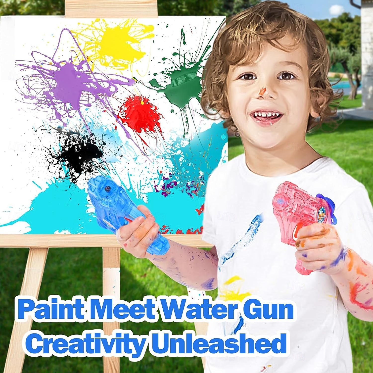 Mini pistola ad acqua per bambini piccoli - confezione da 4/2 confezioni, piccole pistole ad acqua da 5-7 m di lunga gittata, super pistola ad acqua, pistola blaster, giocattolo acquatico per esterni, del 2025 a $16.84 –P7