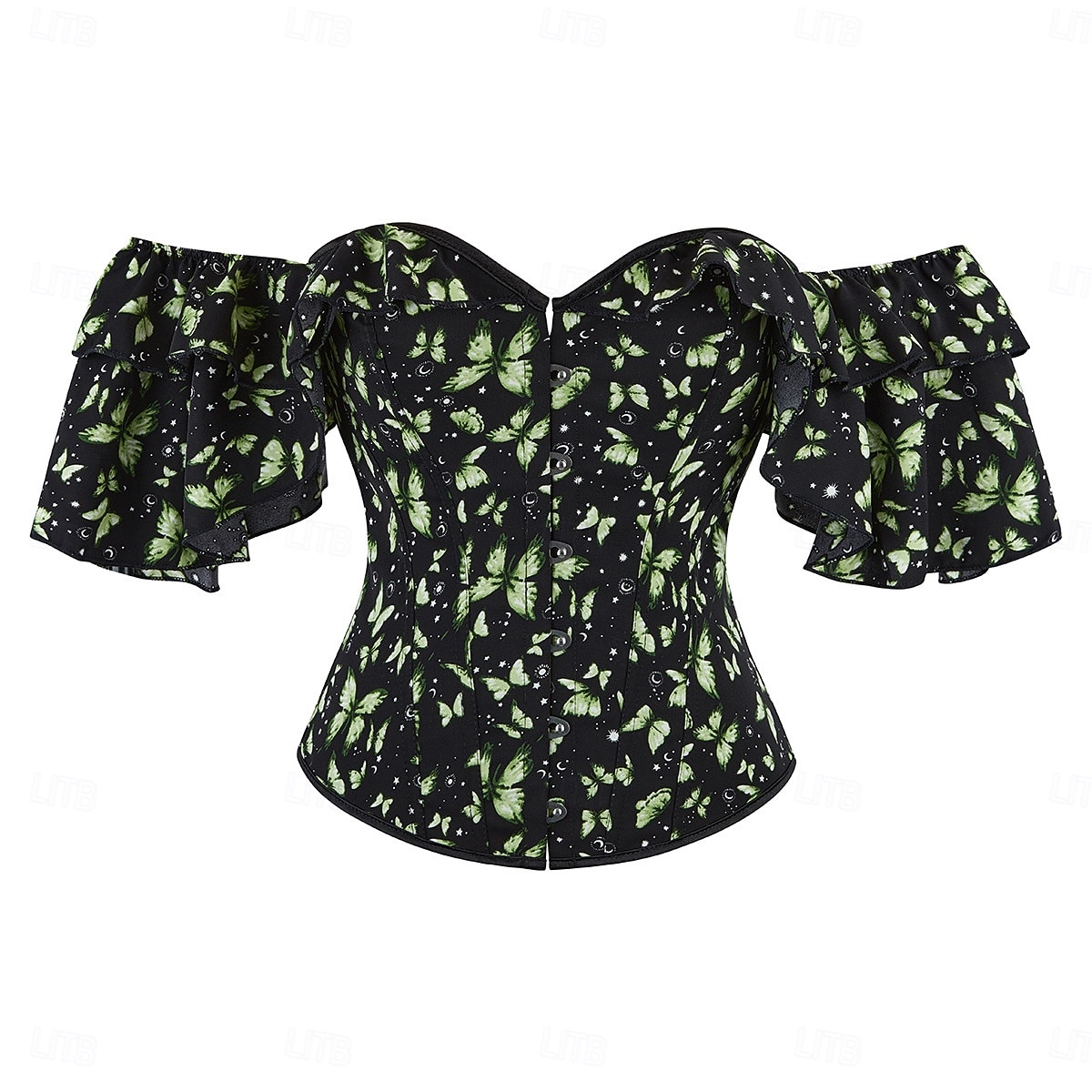 Rococò Completo Mascherata Corsetto Overbust Cosplay Jacquard Controllo della Pancia Push-Up Jacquard Costume Per donna Reale Mascherata Feste Carnevale di Venezia Adulti Corsetto del 2025 a $26.99 –P3