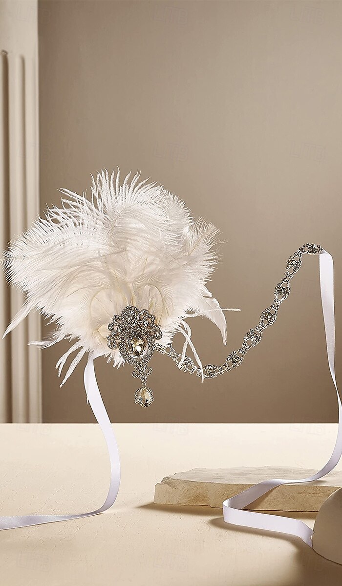 A nagy Gatsby Flapper fejpánt Gyöngyös karkötő Fülbevaló A nagy Gatsby Toll Retro Csillogó glitter Női Farsang Valentin nap Álarcos mulatság Party estélyi viselet Álarcos mulatság Fesztivál Felnőttek 2025 - $15.99 –P9