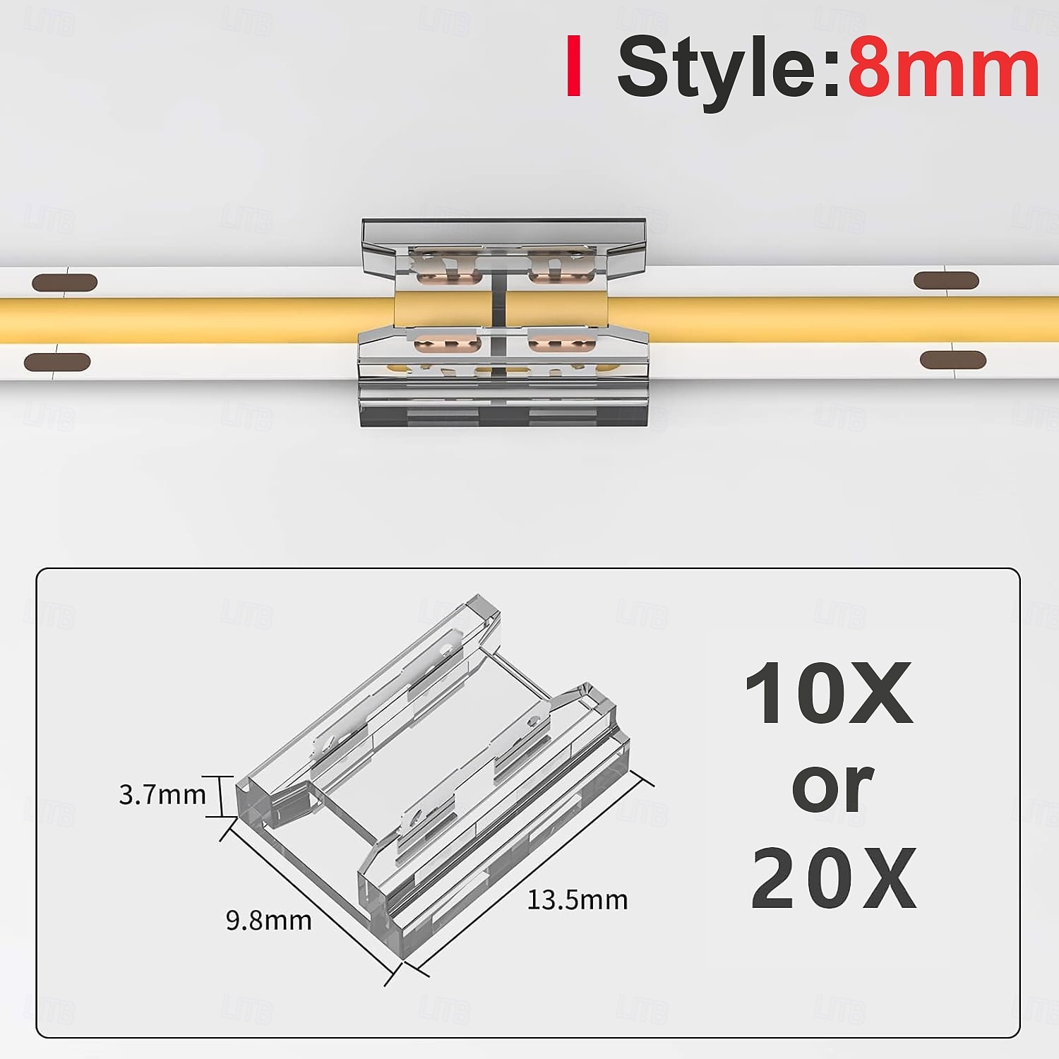COB LED Strip Connectors 8mm 10mm 2 Pin COB LED Strip Connectors 10PCS 20PCS I-Shaped L-Shaped Board to Board Corner Connectors Transparent and Gapless LED Tape Light Connectors Suitable for DIY COB 2025 - $9.99 –P1