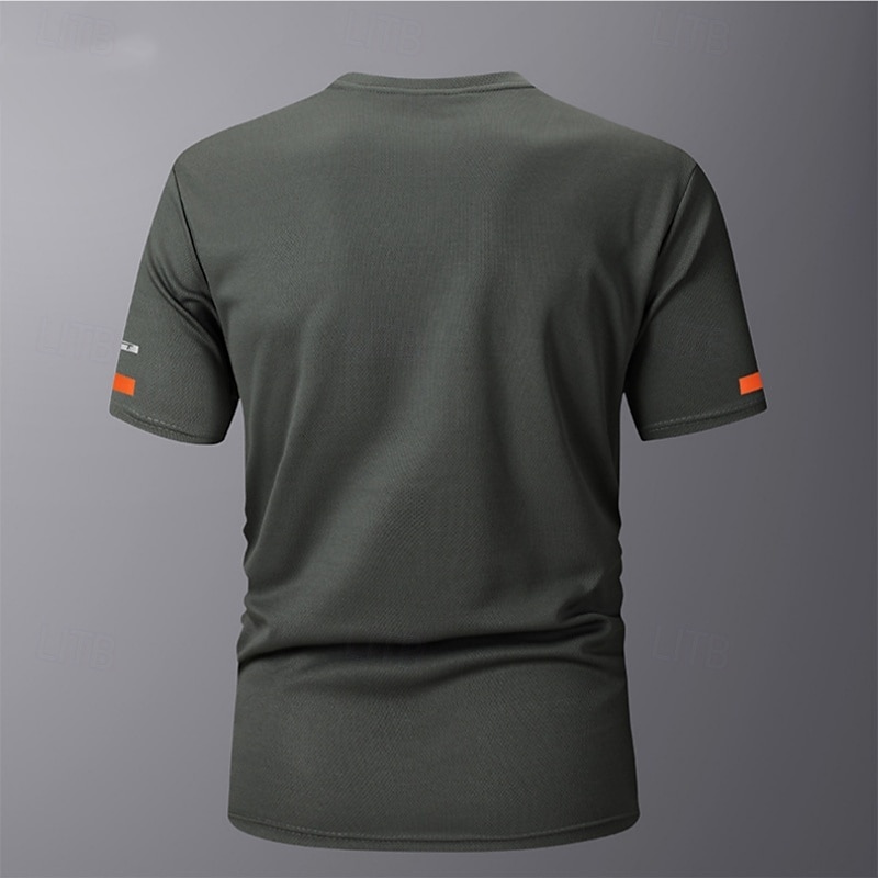 Men's Sport T Shirt Quick Dry  Tee Crew Neck Summer Solid Color Plain Short Sleeves Sports & Outdoors Casual Basic Fitness Casual Daily Dark Grey White Black Top Tee for Men 2025 - $8.99 –P5