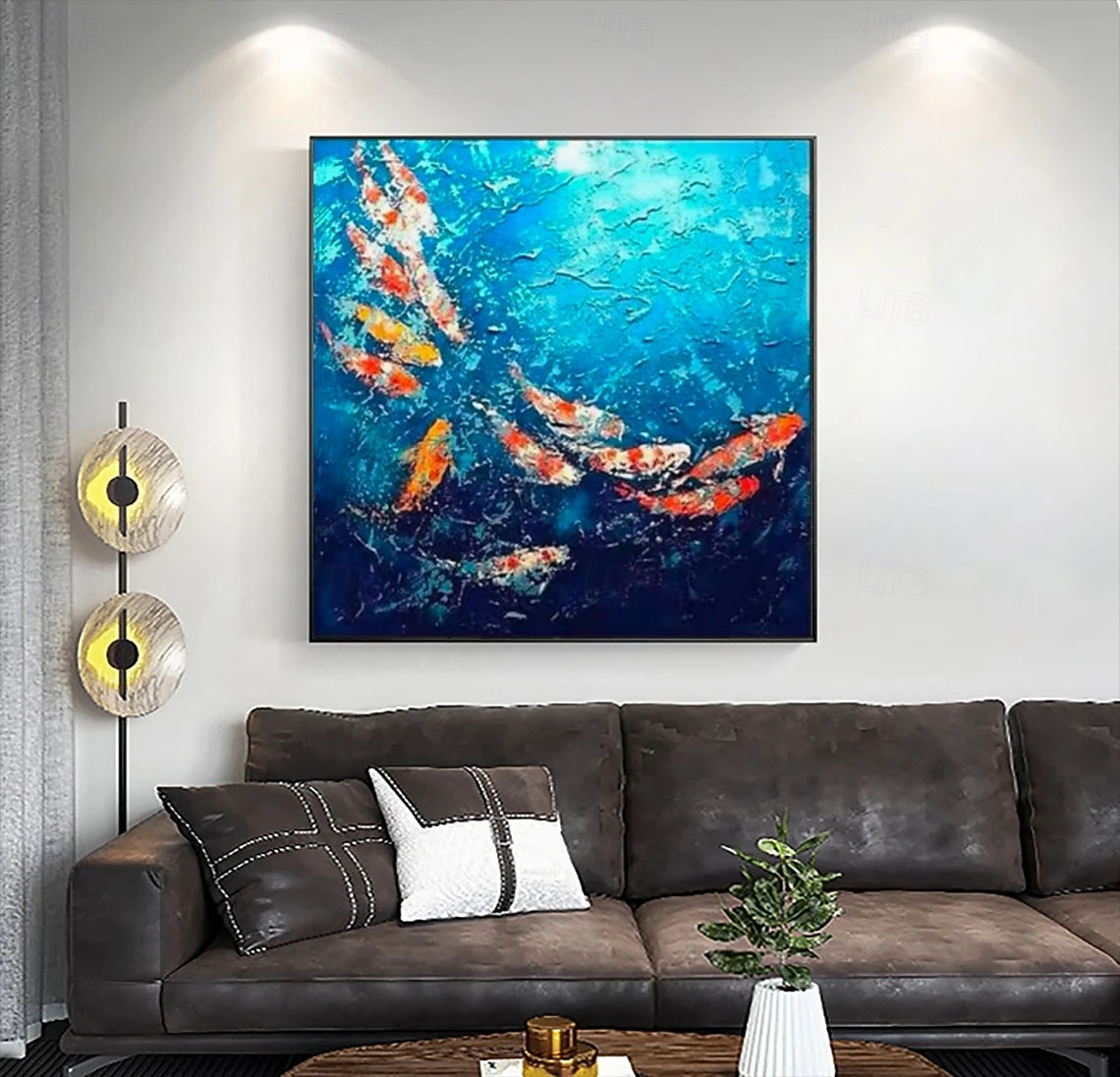 Ölgemälde handgemalte Fischgemälde Tiergemälde handgemachte Leinwand Wandkunst Pop-Art Ölgemälde Wanddekor 2025 - $170.99 –P1