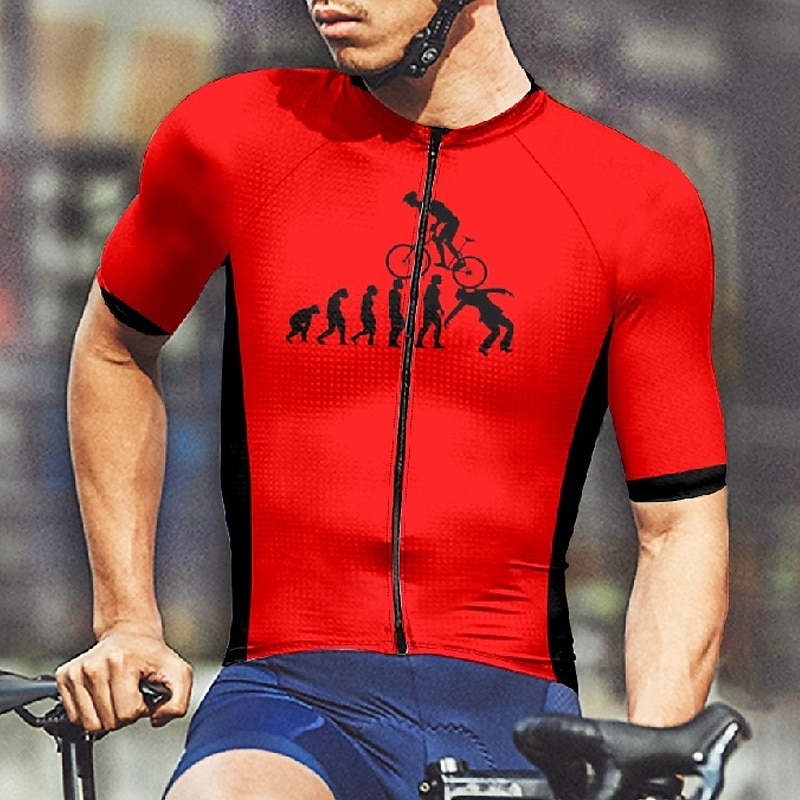 Men's Cycling Jersey Short Sleeve Bike Tee Tshirt Jersey with 3 Rear Pockets Mountain Bike MTB Breathable Quick Dry Anatomic Design Wicking Yellow Red Blue Graphic Sports Clothing Apparel 2025 - $23.19 –P6
