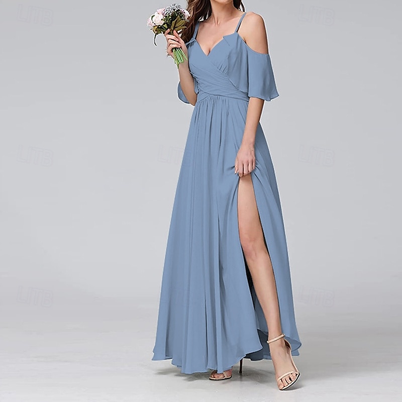 Femmes Robe Longue Maxi Robe Robe de Bal Robe de Soirée Robe de Cocktail Mode Soirée Occasion Spéciale Date Coupe régulière Uni Manche Courte Col en V Jaune Vert Claire Bleu Vert Été de 2025 ? $31.99 –P3