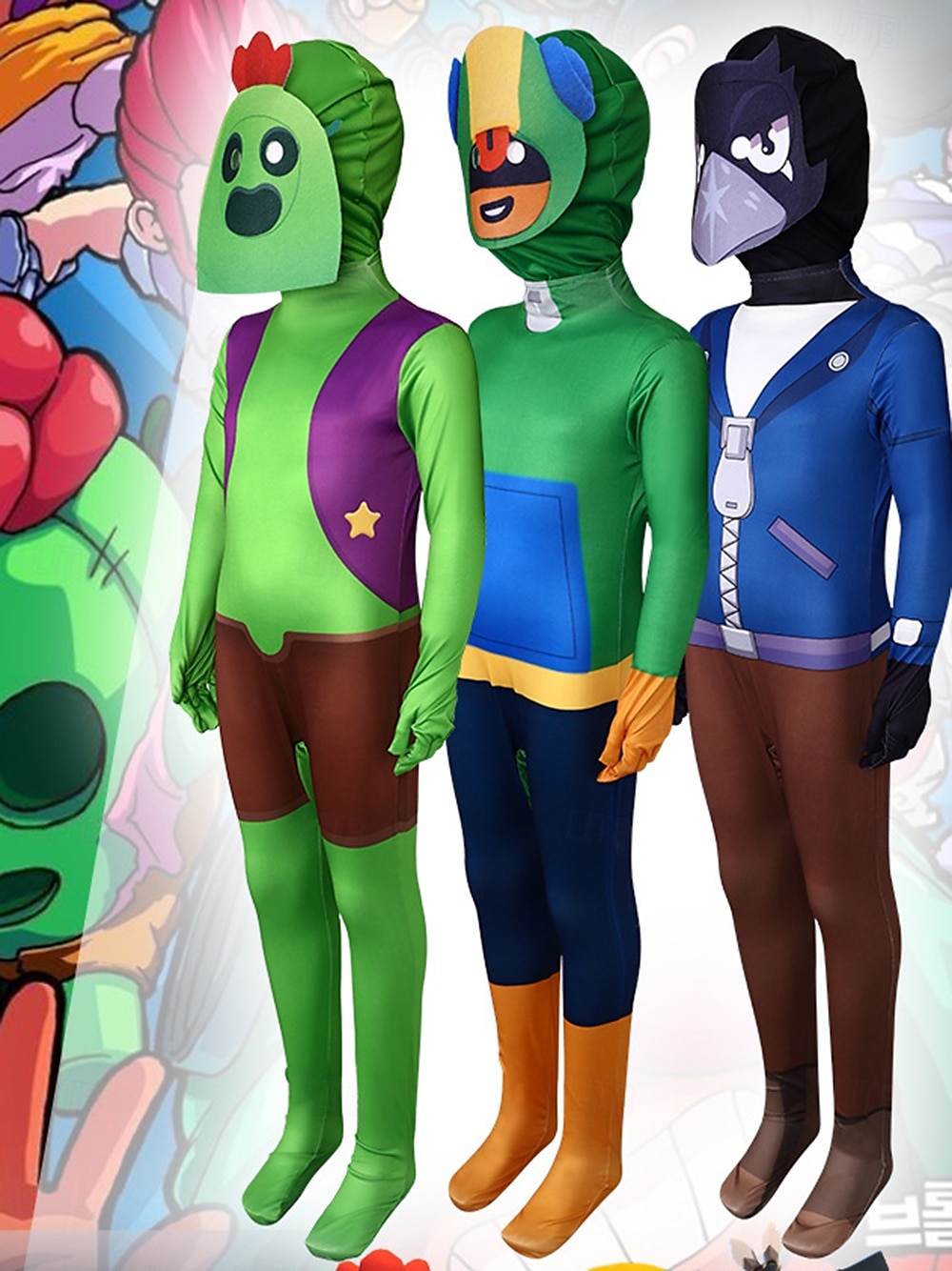Brawl Stars Ομαδική φορεσιά Ολόσωμη φόρμα Ολόσωμα μαγιό Αποκριάτικη Στολή Ντύσου  Κοστούμια βιντεοπαιχνιδιών for Παιδικά Ενηλίκων Γιούνισεξ Επίδοση Πάρτι Comic Con 2025 - $34.99 –P1