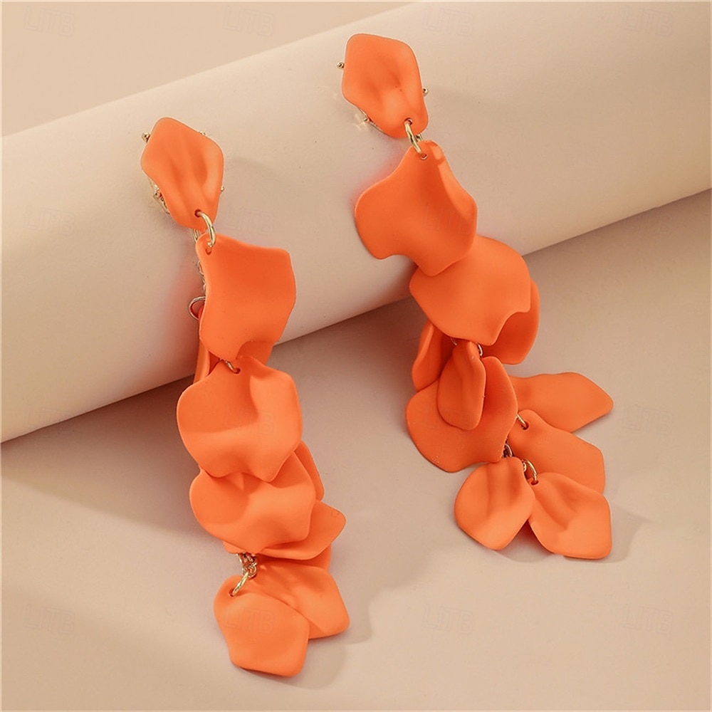 Créoles Vintage Style Classique Fleurs Boucles d'Oreilles Mode Vintage Bijoux Blanc  Jaune  Rouge Pour Fête de Mariage Vacances 1 Paire de 2025 ? $19.99 –P9