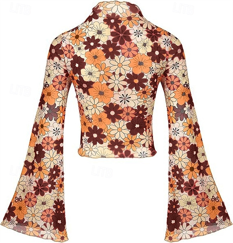 Retrò Vintage Anni '70 Disco Crop Top Hippie Stampa Per donna Giorno dei Re Mascherata Festa / Sera Parata dell'Orgoglio Mese dell'orgoglio Adulti Top del 2025 a $17.99 –P6