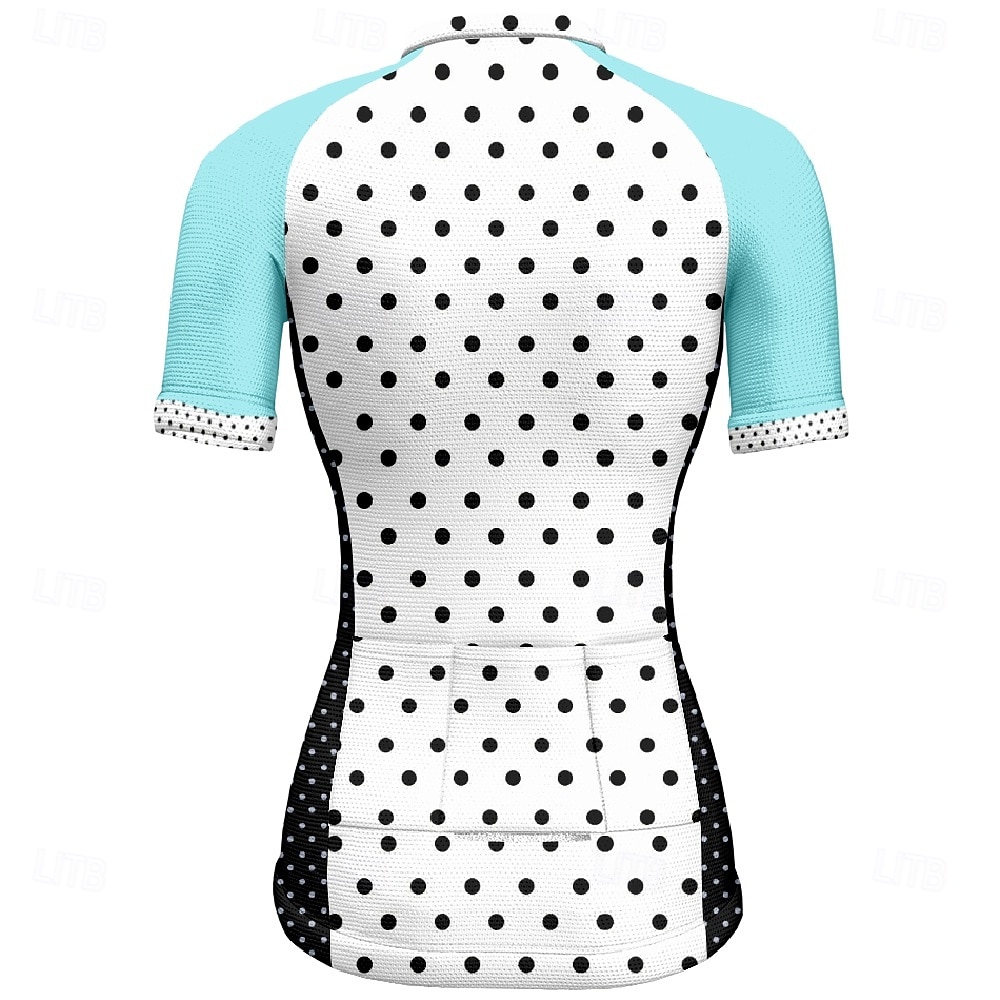 Dámské Cyklodres Puntíky Krátký rukáv Kolo Tričko Dres se 3 zadními kapsami Horská cyklistika Rychleschnoucí Anatomický design Odvod Prodyšné Sportovní Bílá Žlutá Růžová Oblečení 2025 - $23.99 –P3