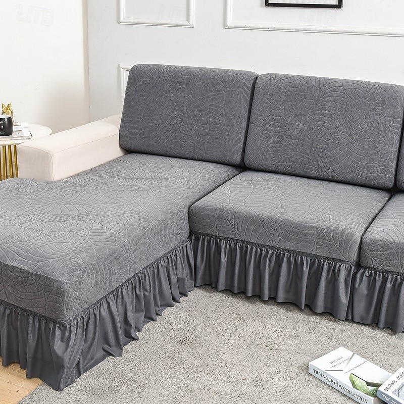 Capa de almofada de sofá com saia para sala de estar com design vintage, protetor de móveis resistente à água, elastano, elástico removível, capa de sofá de canto em forma de L de 2025 por $10.99 –P17