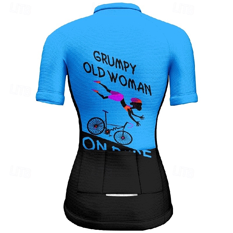 Damskie Koszulka rowerowa Graficzny Litery i cyfry Krótki rękaw Rower Tee Tshirt Dżersej z 3 tylnymi kieszeniami Kolarstwo górskie Szybkie wysychanie Anatomiczny kształt Odprowadzające wilgo 2026 - $23.99 –P15