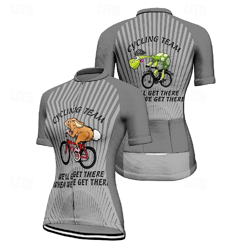 Women's Cycling Jersey Graphic Stripes Short Sleeve Bike Tee Tshirt Jersey with 3 Rear Pockets Mountain Bike MTB Quick Dry Anatomic Design Wicking Breathable Sports Pink Blue Orange Clothing Apparel 2025 - $23.99 –P15