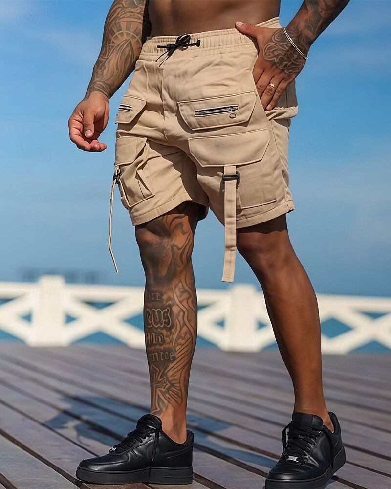 Per uomo Pantaloncini cargo Shorts Pantaloncini Estivi Coulisse Elastico in vita Multi-tasche Semplice Comodità Indossabile Lunghezza al ginocchio All'aperto Sport Quotidiano Moda Casual Nero Marrone del 2025 a $21.99 –P1