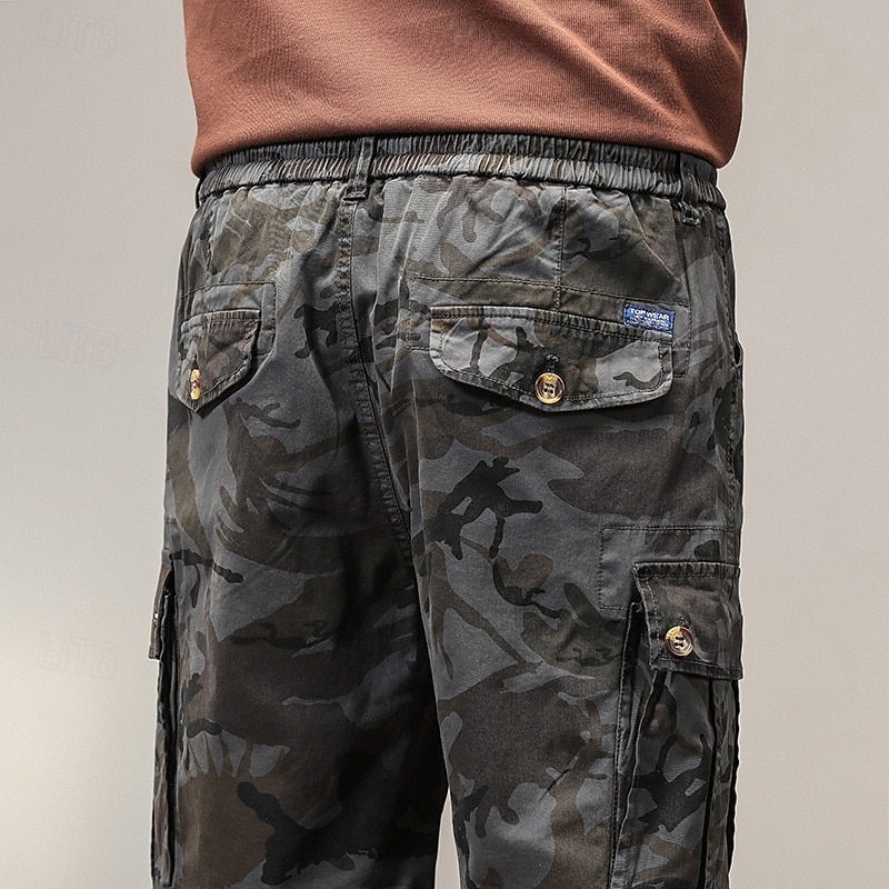 Bărbați Pantaloni Scurți Cargo Pantaloni scurți Camo Pantaloni Scurți Pantaloni scurți de vară Multi Buzunare camuflaj Confort Purtabil Lungimea genunchiului În aer liber sportiv Zilnic Modă Casual 2026 - $33.99 –P6