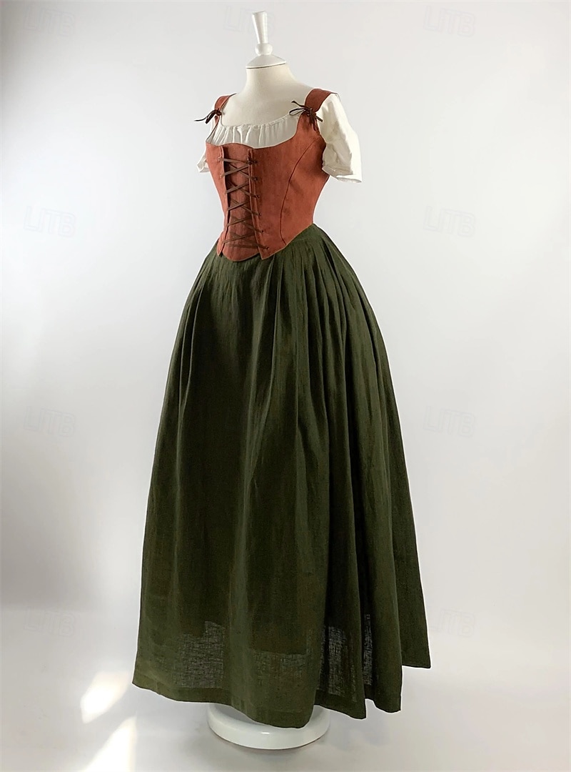 Středověké Renesanční Šaty Plesové šaty Dámské šaty Pokojská Viking Maškarní kostým Dámské Královský předvečer Všech svatých Karneval Plesová maškaráda Výkon LARP Ren Faire Dospělé Šaty 2026 - $169.99 –P2