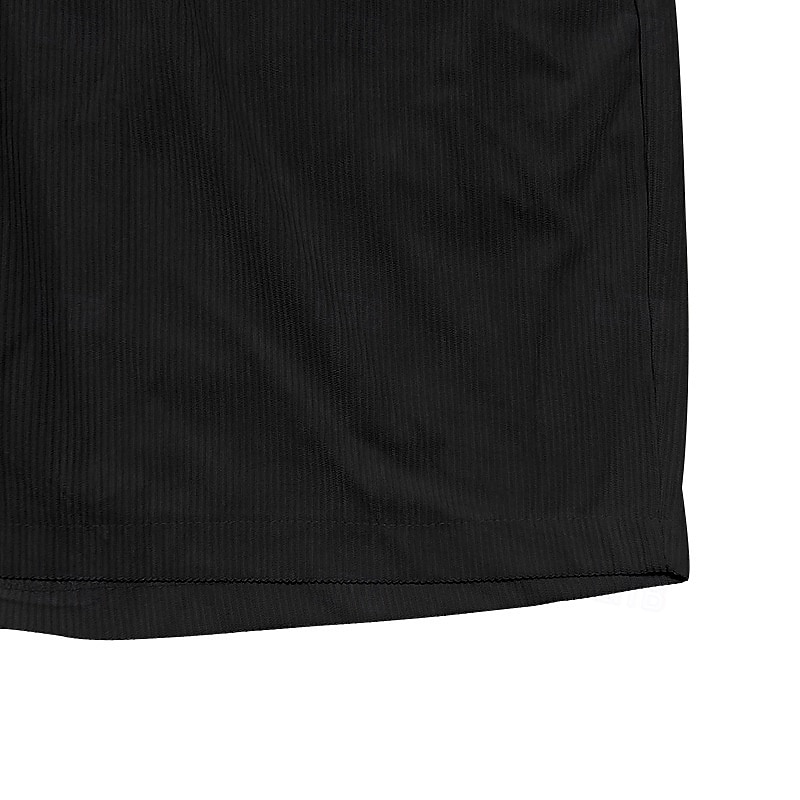 Men's Shorts Beach Shorts Running Shorts Casual Shorts Corduroy Shorts Pocket Drawstring Elastic Waist Plain Comfort Breathable Knee Length Sports Outdoor Daily Holiday Vacation Classic Style Black 2026 - $18.99 –P4
