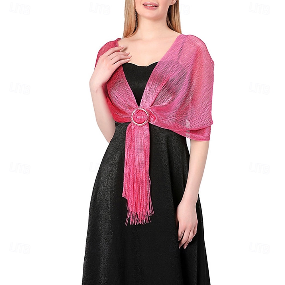 Châle élégant de protection solaire sans manches en polyester pour femmes avec couleur unie pour le mariage en été de 2025 ? $20.99 –P17