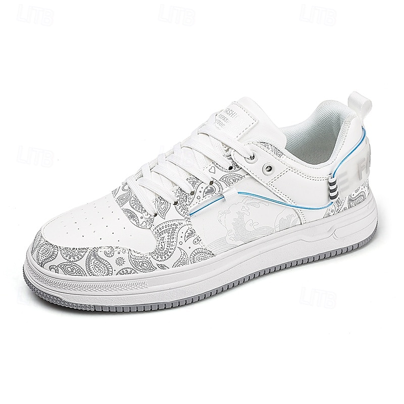 Modische Herren-Sneaker – Retro-inspirierte Muster, Kunstledermaterial, ideal für Freizeitausflüge und Abenteuer in der Stadt 2025 - $42.99 –P2