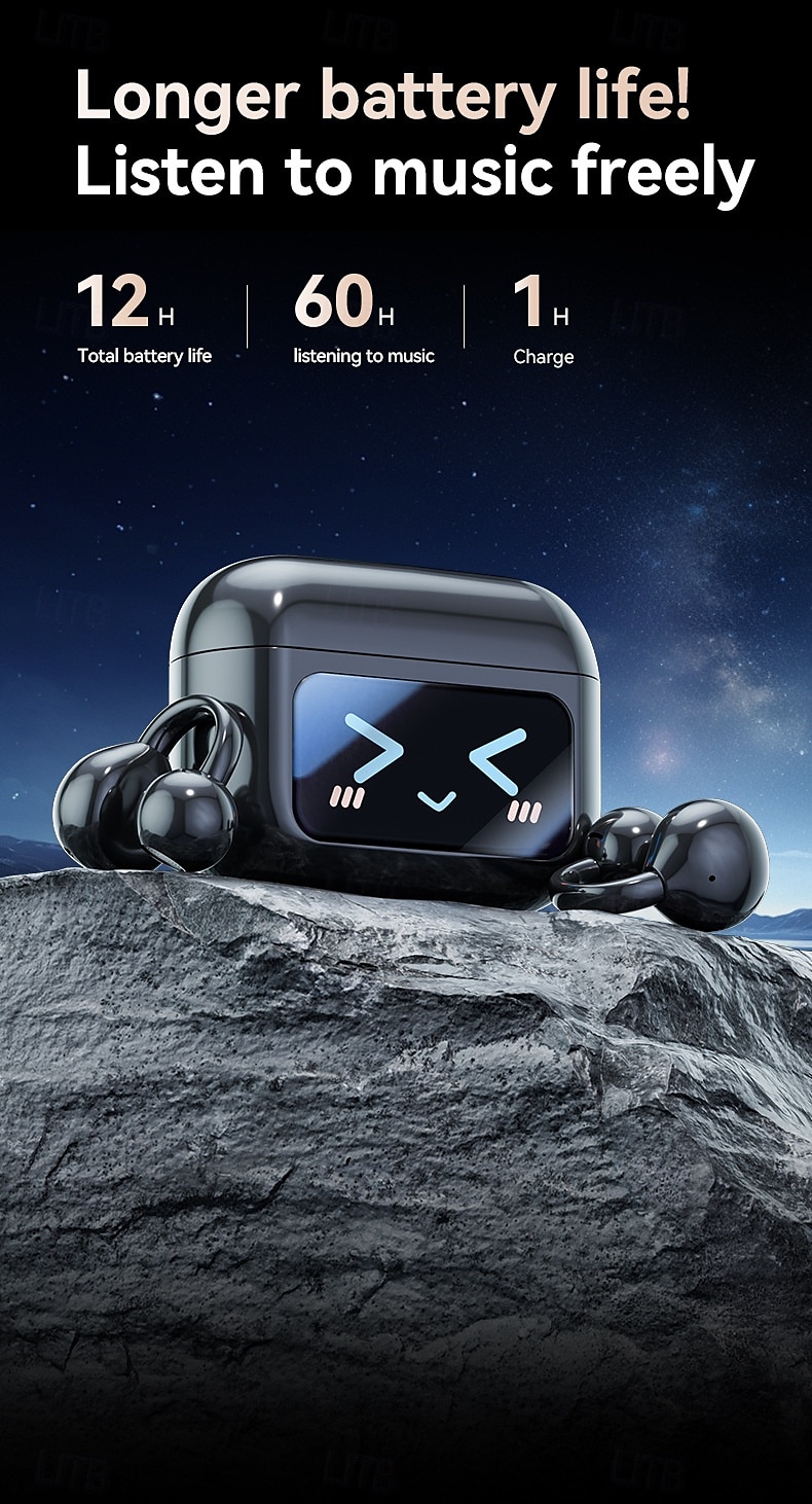 M100 אוזניות אלחוטיות אמיתיות TWS עם קליפ Bluetooth 5.3 עיצוב ארגונומי סאונד מצוין מקיף עבור כושר חדר כושר טיולים 2025 - $25.99 –P13
