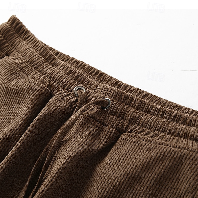 Voor heren Cargoshorts Korte broek Casual korte broek Wandelshorts Corduroy korte broek Trekkoord Elastische taille Meerdere zakken Effen Ademend Vochtregelerend Knielengte Buiten Casual Dagelijks 2025 - $22.99 –P4