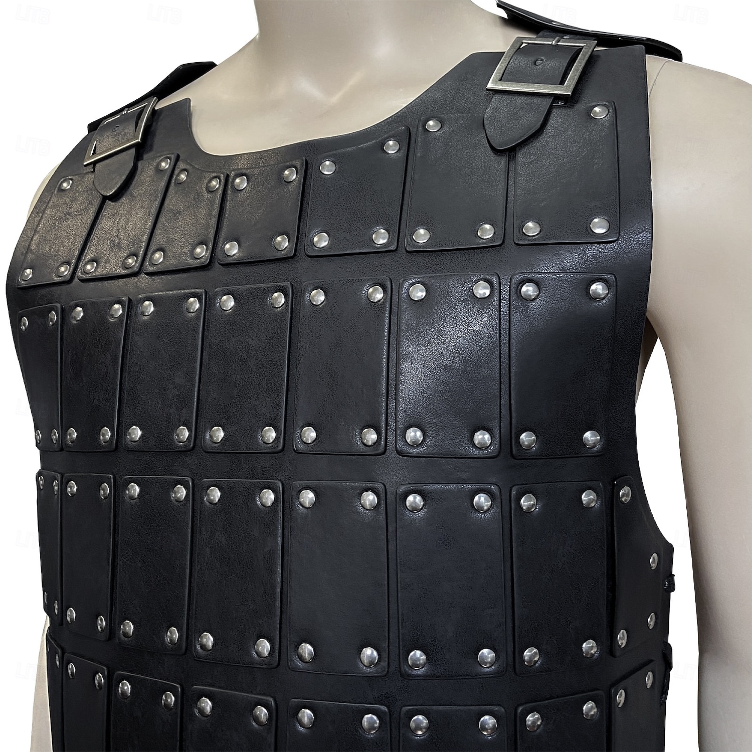 Retro Středověké Renesanční Zbraně a výzbroj Maškarní Hrudník Válečník Viking Shieldmaiden Cvočky Pevná barva Maškarní kostým Pánské Viking předvečer Všech svatých Karneval Plesová maškaráda Výkon 2026 - $77.99 –P10