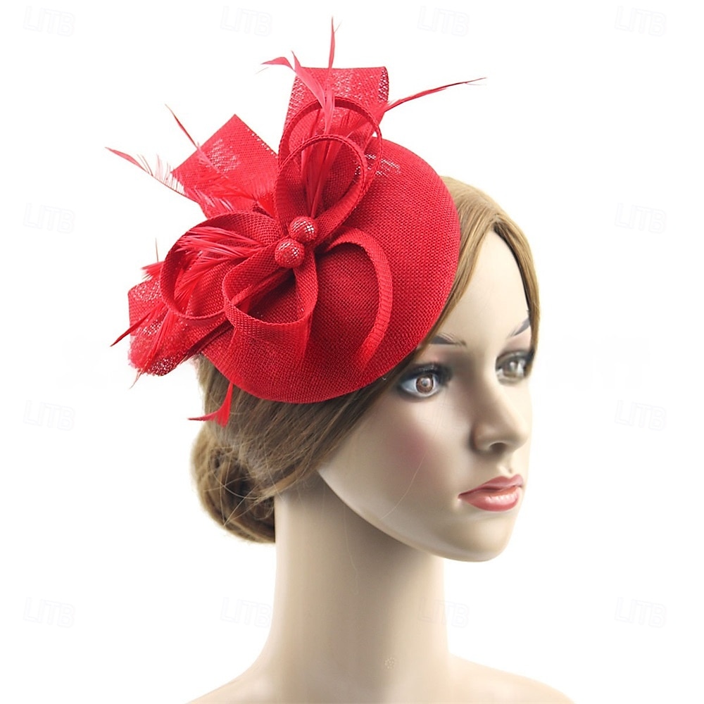 Hodeplagg Lin Hatt Bryllup Bursdag Kveldsfest Te-Party Hestevogn Vintage Søt Med Blomster Hodepynt Hodeplagg 2026 - $16.49 –P9