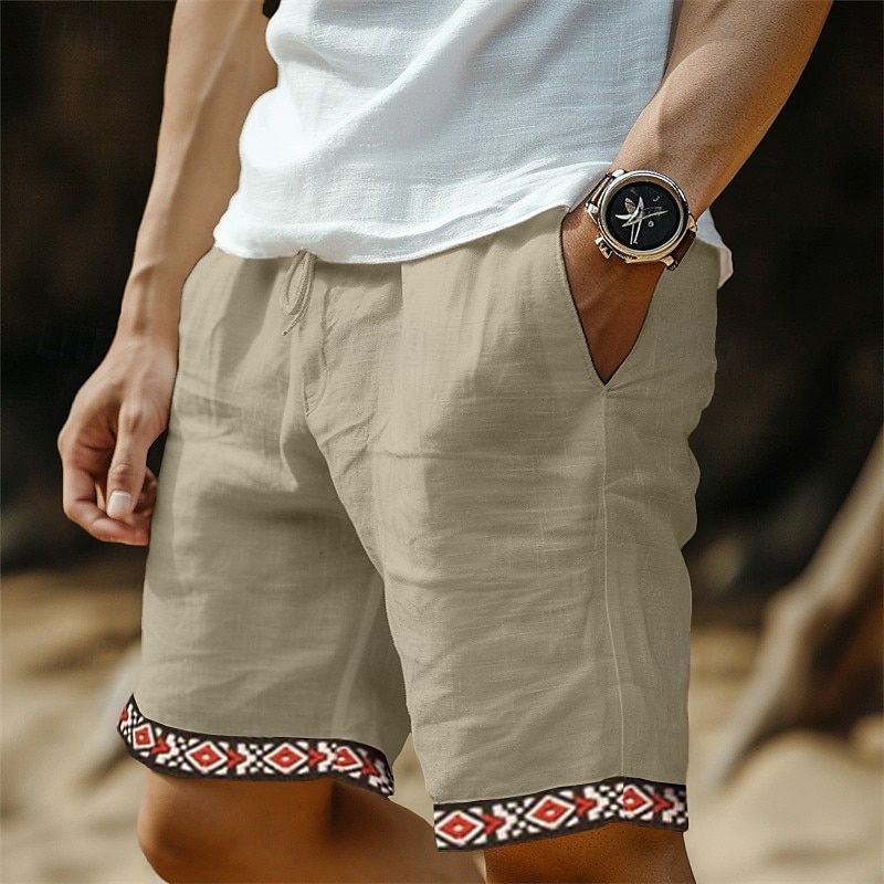 Per uomo Shorts Shorts di Lino Pantaloncini Estivi Shorts da Spiaggia Tasca Coulisse Elastico in vita Semplice Comodità Traspirante Lunghezza al ginocchio Casuale Quotidiano Ferie Stile Etnico Retr del 2025 a $18.99 –P3