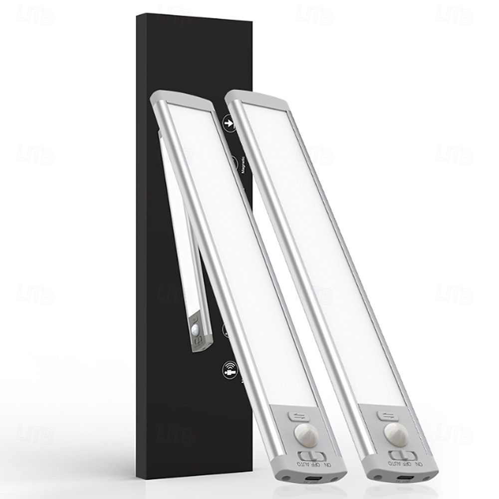Oświetlenie pod szafkami, 40 diod LED, akumulator, czujnik ruchu, oświetlenie wewnętrzne, 25 cm, magnetyczne, ściemnialne, bezprzewodowe oświetlenie pod blatem. 2025 - $48.99 –P1