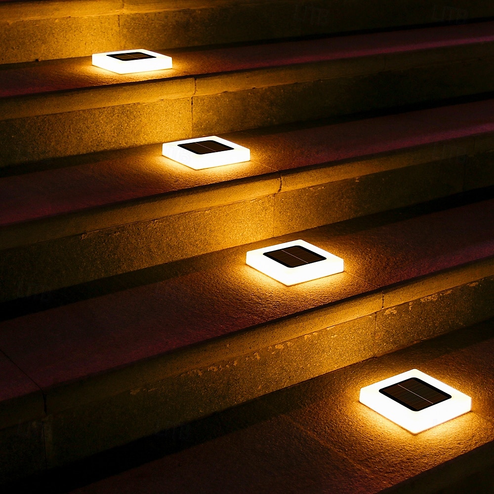 2/4 ks led solární venkovní zemní světlo 16led voděodolné domácí zahradní světlo zahradní osvětlení chodníku osvětlení krajiny světlo solární nástěnné světlo 2026 - $21.99 –P4