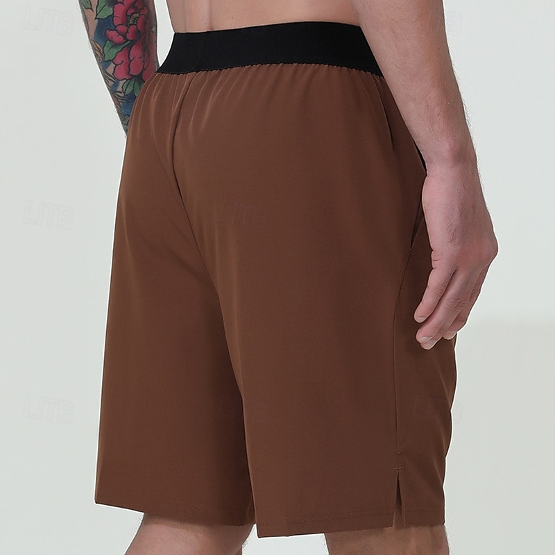 Herren Laufshorts Sommer Außen Normale Passform Atmungsaktiv Schnelltrocknend Shorts Elastischer Bund Schwarz Hellgrau Laufen Jagd Klettern S M L XL XXL 2025 - $15.49 –P3