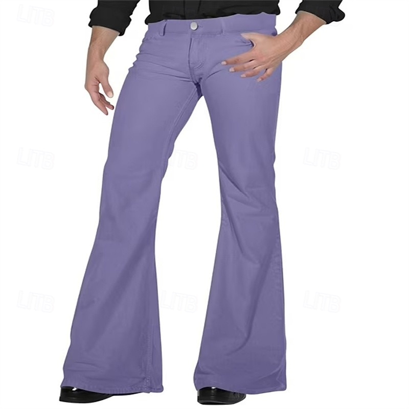 Retro Vintage 1970er Lange Länge Hose Schlaghosen Hippie Einfarbig Herren Maskerade Alltagskleidung Pride Parade Pride-Monat Erwachsene Hose Frühling & Sommer 2025 - $28.99 –P11