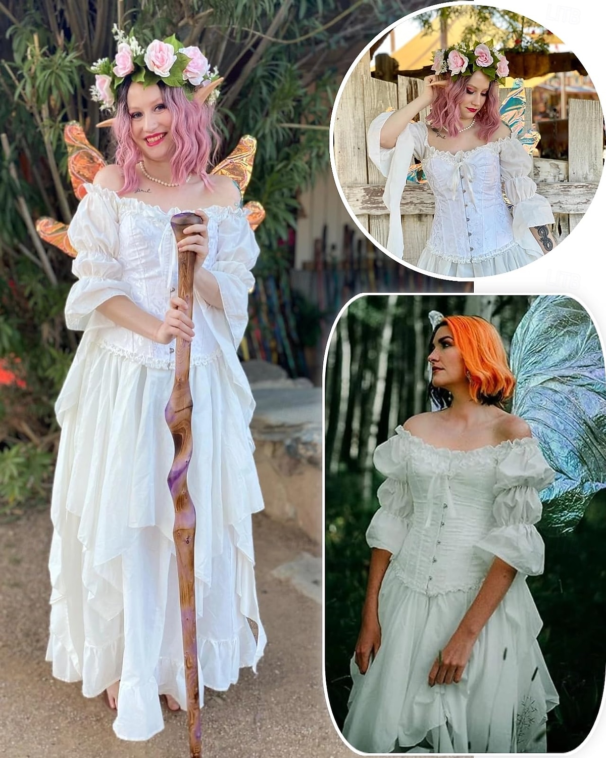 Retrò Vintage Rococò Punk & Gotico Vestito Abito ispirato alla Reggenza Manica a Campana Manica a Palloncino Vichingo Elfico Costume Per donna Celtico Costumi da pirata Fantasia Halloween Carnevale del 2026 a $48.99 –P7
