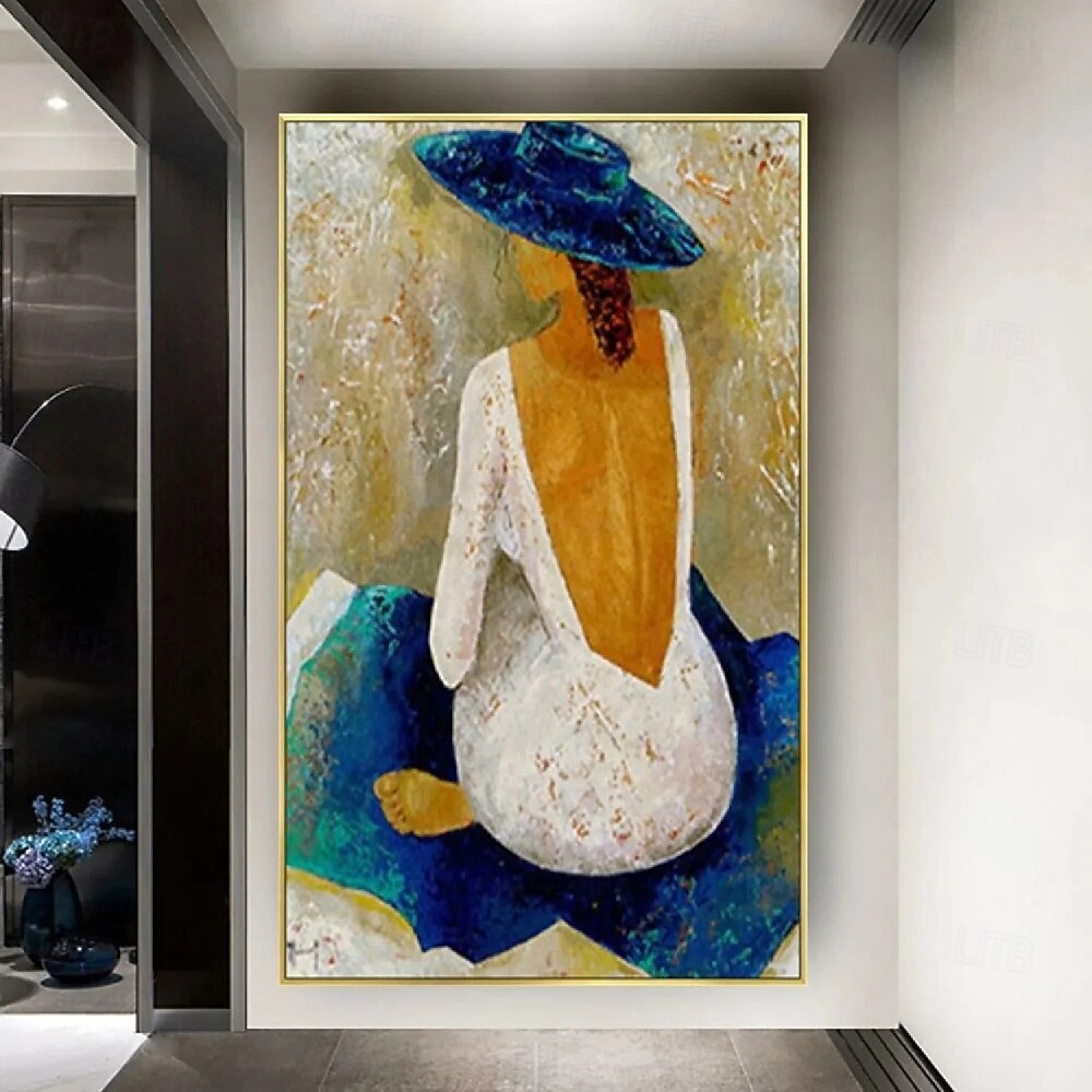 Ölgemälde „Pure Lady“, 100 % handgemalt, Ölgemälde mit Mädchenrücken, abstraktes Ölgemälde auf Leinwand, Wandgemälde für Wohnzimmer, Schlafzimmer, Wohnkultur, Wandkunst 2025 - $85.99 –P6