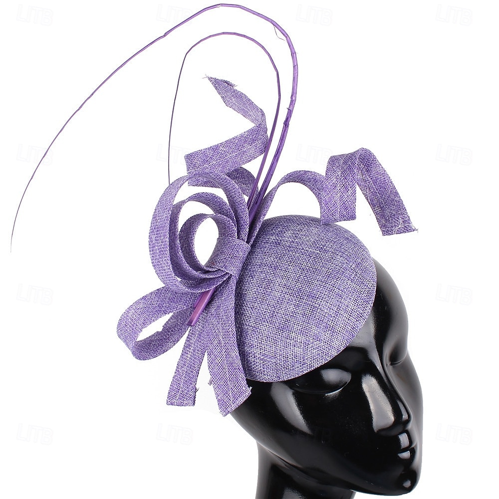 Nakrycie głowy Sinamay Ślub Wieczorna impreza Elegancja Ślub Z Kwiat Winieta Nakrycia Głowy 2025 - $39.99 –P18