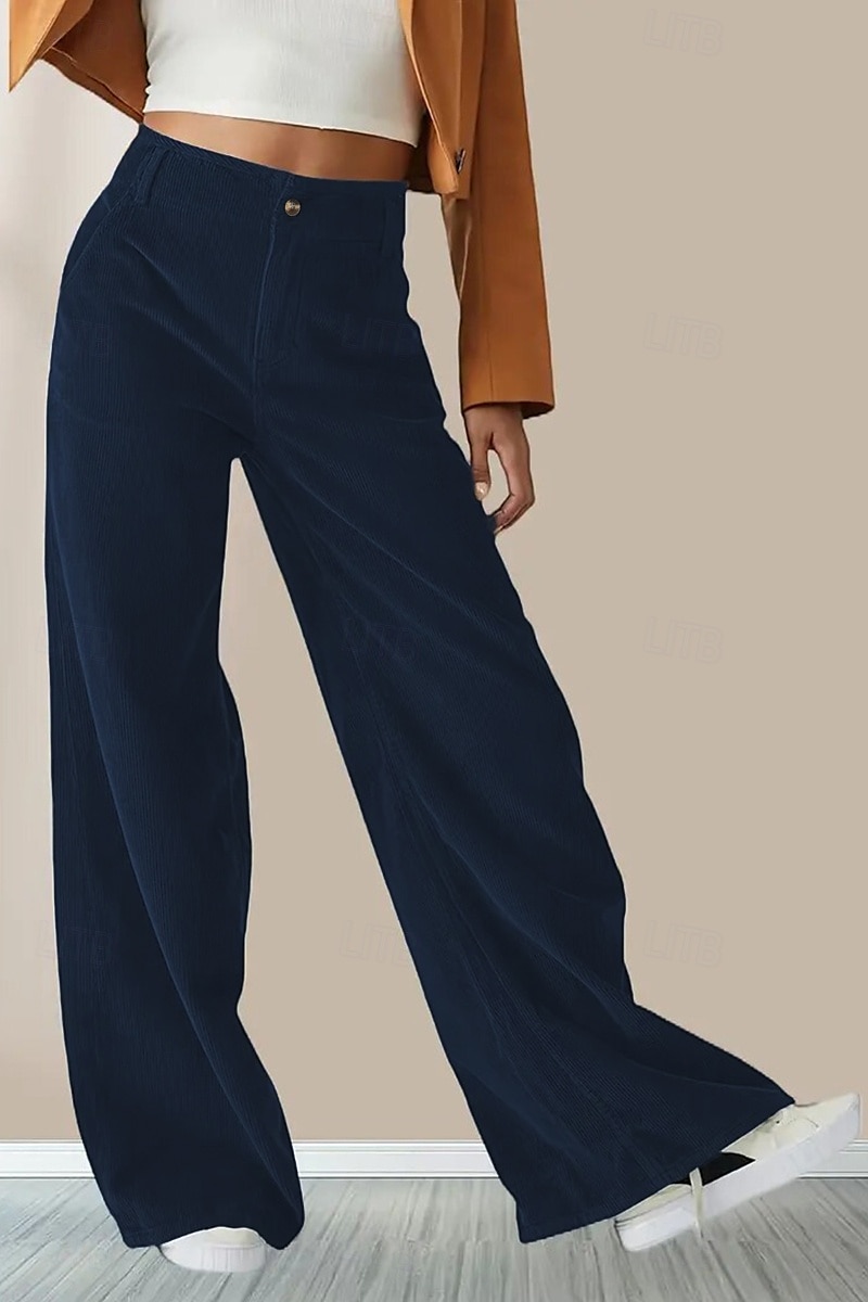 Per donna Pantaloni in cotone e lino Moda Lunghezza intera Naturale Semplice Tasca Comodo All'aperto Confortevole All'aperto Uscire Nero Blu Caffè Ciano Estate Vestibilità regolare del 2025 a $31.99 –P14