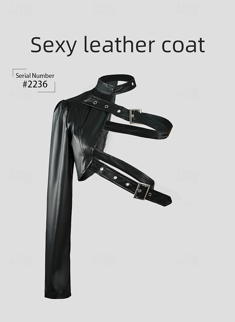 بانغك & قوطي السترة حزام من الجلد الصناعي ملابس تنكرية نسائي عيد الرعب مهرجان ملهى ليلي فخر موكب شهر الفخر للبالغين بلايز كل الفصول 2026 - $26.99 –P1