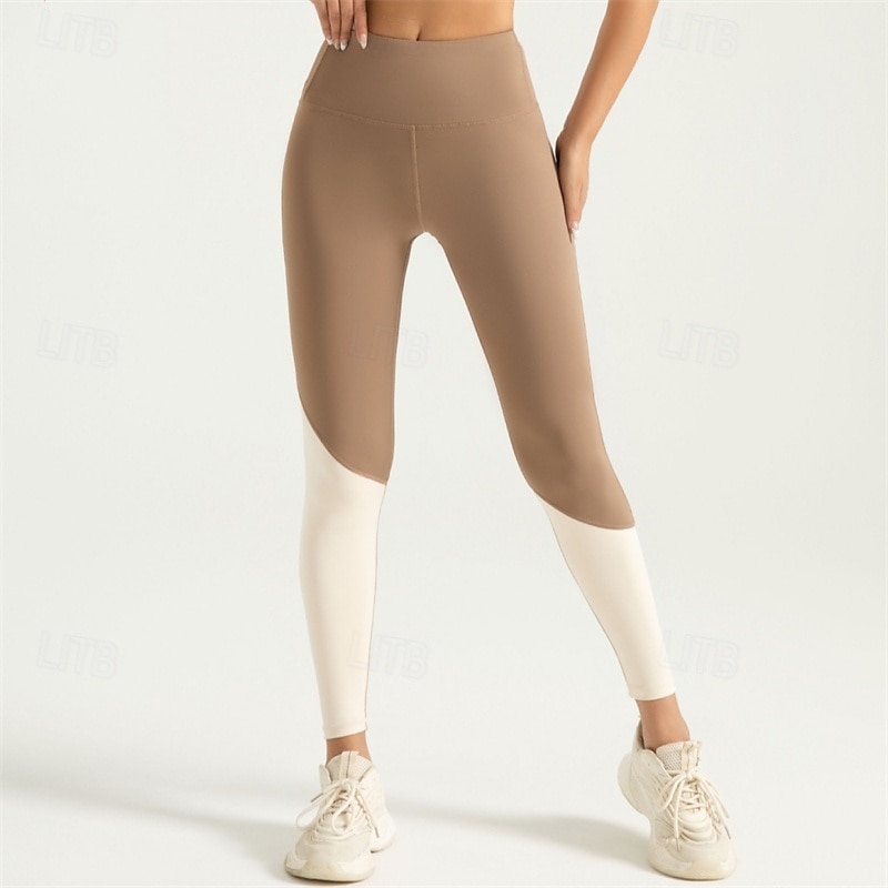 Női Jóga nadrág Jóga leggings Kollázs Hasformáló Alakformáló Magas derék Jóga Edzőterem edzés Pilates Harisnyanadrág Színes Barna Khakizöld Spandex Ősz Sport Sportruházat Nyúlós Sovány 2025 - $22.99 –P6