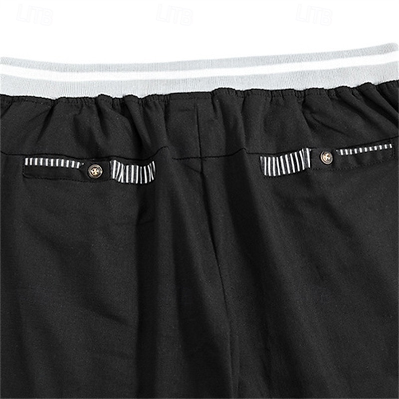 Homens Shorts sociais Burmuda Shorts Shorts de trabalho Bolsos Com Cordão Tecido Conforto Respirável Comprimento do joelho Ao ar livre O negócio Moda Casual Preto Azul de 2025 por $25.99 –P8