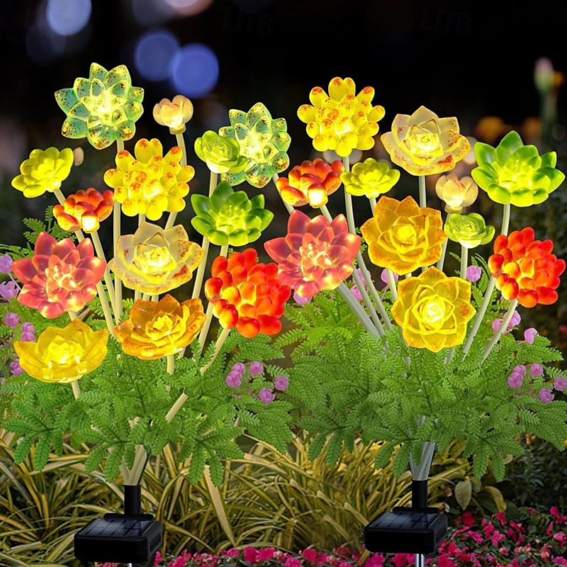 1 lâmpada de encaixe para simulação solar de suculentas para áreas externas, jardim de pátio, caminho de gramado, lâmpada de paisagem, lâmpada decorativa, presente para entusiastas de jardinagem de 2025 por $9.99 –P9