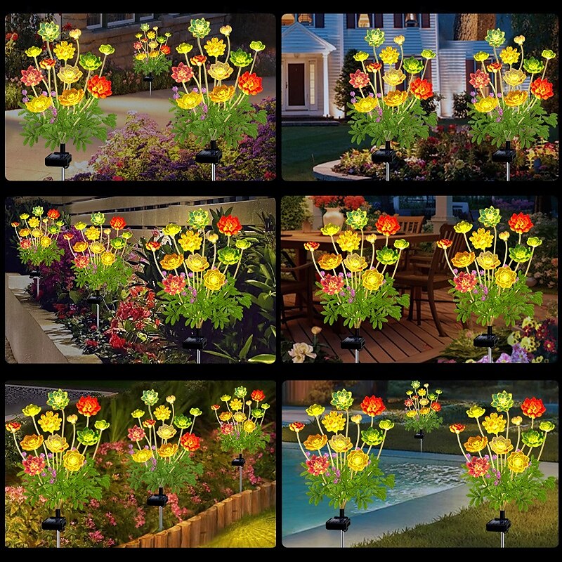 1 lâmpada de encaixe para simulação solar de suculentas para áreas externas, jardim de pátio, caminho de gramado, lâmpada de paisagem, lâmpada decorativa, presente para entusiastas de jardinagem de 2025 por $9.99 –P8