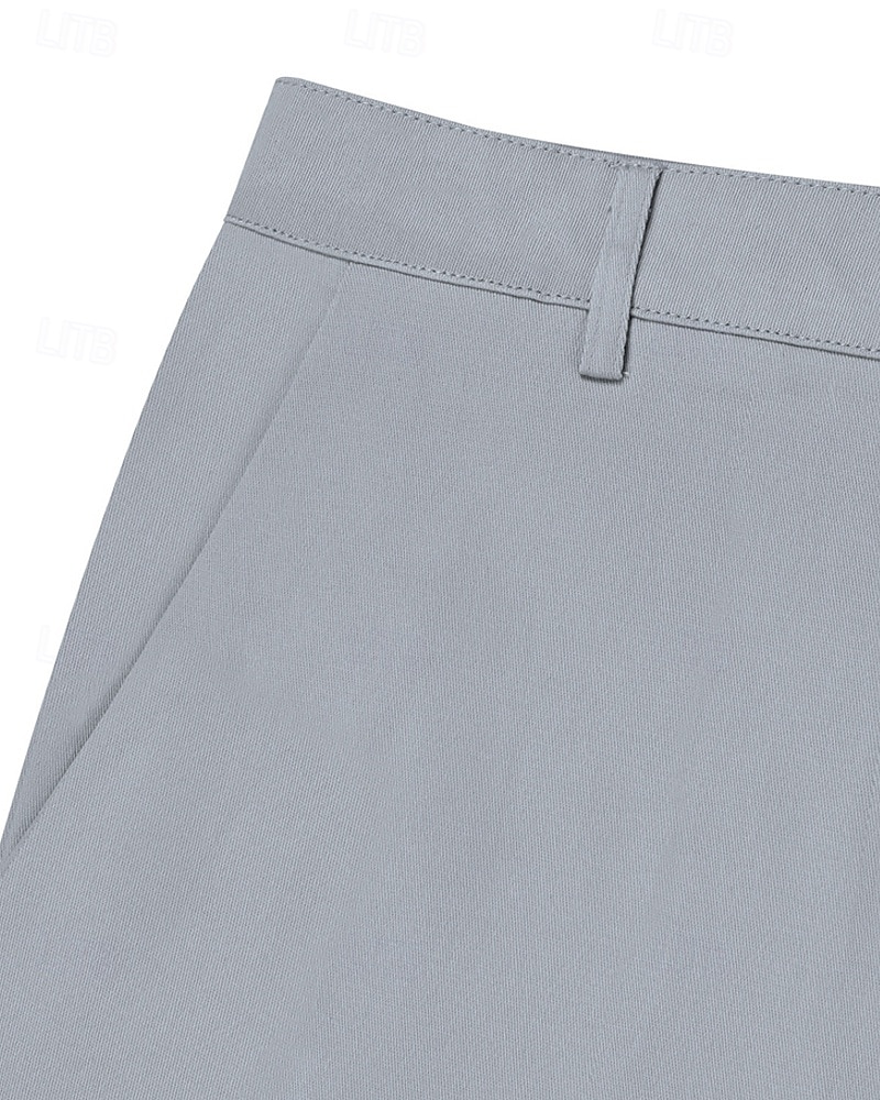 Homens Social chinês Calça Chino Bolsos Tecido Conforto Diário O negócio Estilo Clássico Preto Vinho Micro-Elástica de 2026 por $29.99 –P4