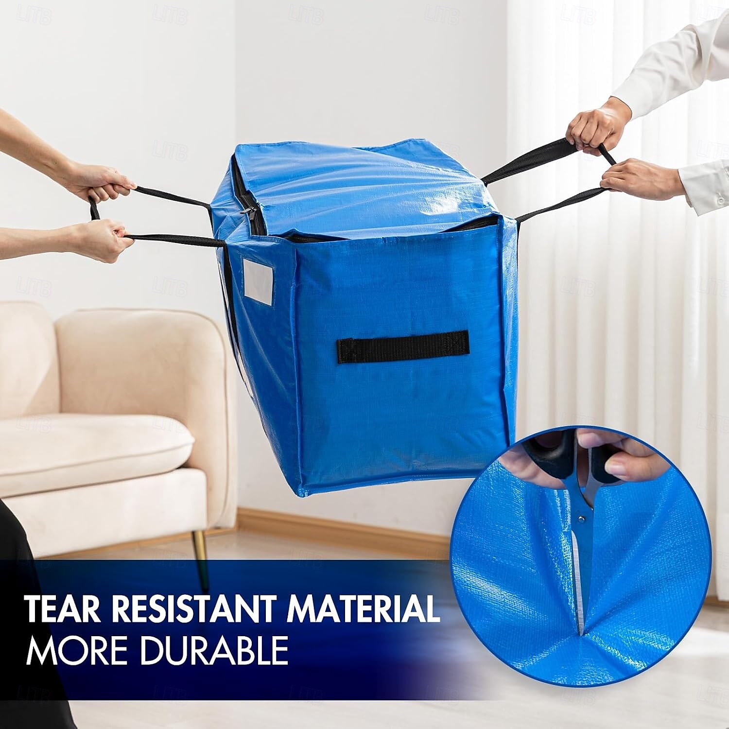 2 Pack Extra Large Moving Bags, Heavy Duty Totes for Storage with Visible Window, U-Shaped Around Handles, Storage Contrainer Box for Space Saving 2025 - $20.99 –P5