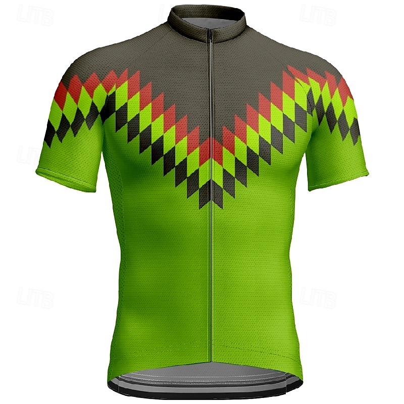 Pánské Cyklodres Krátký rukáv Kolo Tričko Dres se 3 zadními kapsami Horská cyklistika Prodyšné Rychleschnoucí Anatomický design Odvod Žlutá Červená Modrá Sportovní Oblečení 2025 - $25.99 –P1