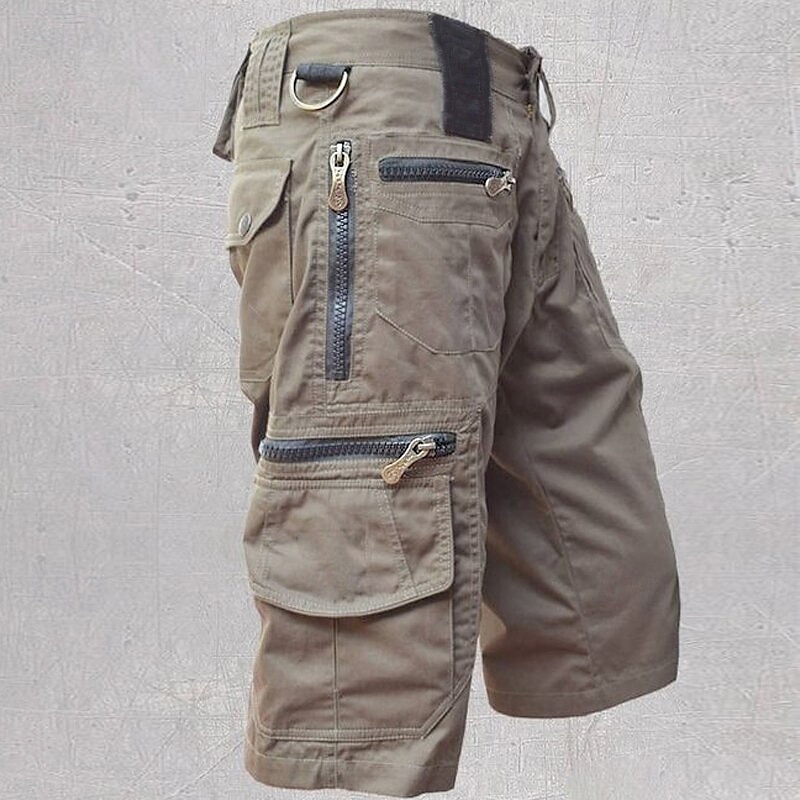 Per uomo Pantaloncini cargo Pantaloni capri Pantaloncini Estivi Tasca con cerniera Multi-tasche Semplice Comodità Indossabile Lunghezza al polpaccio All'aperto Sport Quotidiano Moda Casual Nero Verde del 2025 a $31.99 –P3