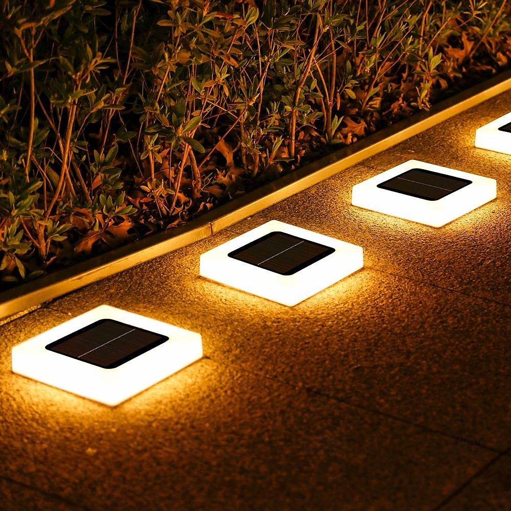 2/4 ks led solární venkovní zemní světlo 16led voděodolné domácí zahradní světlo zahradní osvětlení chodníku osvětlení krajiny světlo solární nástěnné světlo 2026 - $21.99 –P8