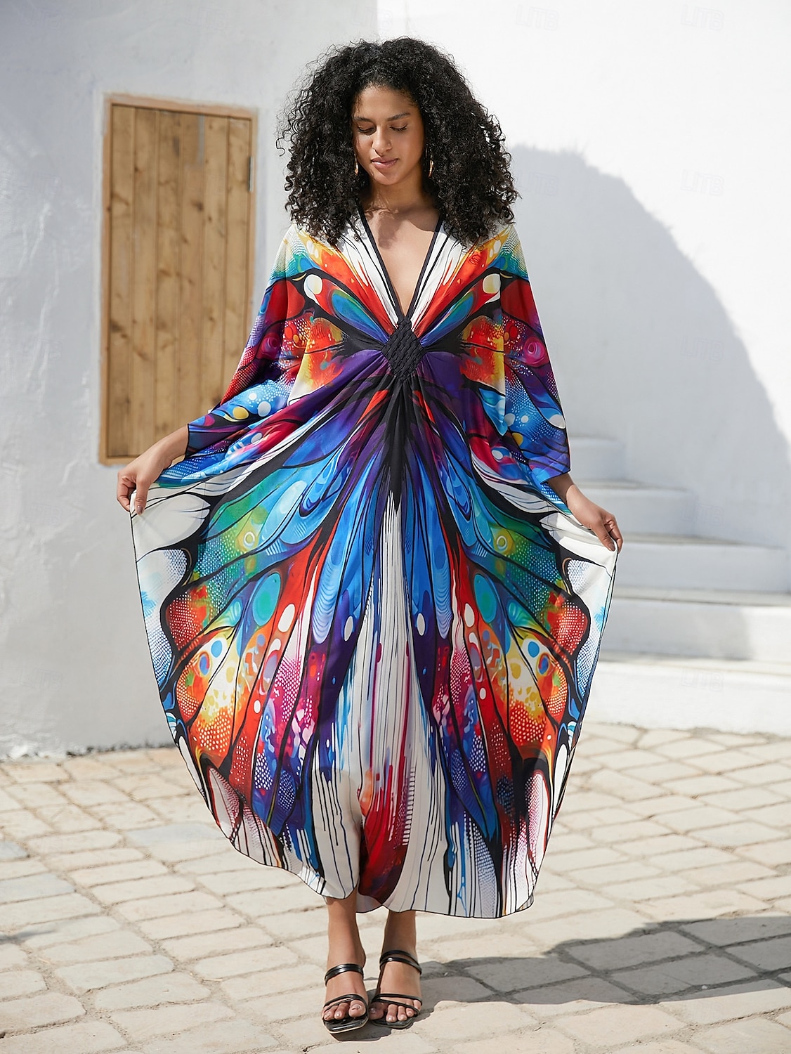 Halloween Kjoler Kaftan Stolthet Regnbue Fritid Voksne Dame Halloween Karneval Pride-parade Pride måned Enkle Halloween-kostymer Kle deg opp 2025 - $37.99 –P9