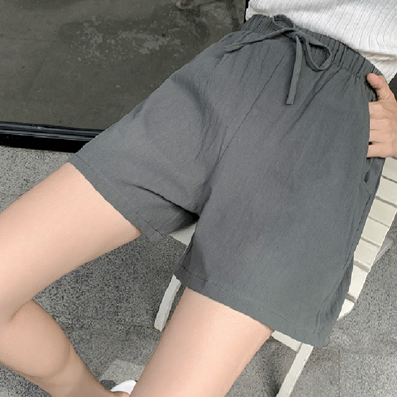 2025年 女性用 リネン風ショートパンツ スラックス クロップパンツ ファッション ストリートファッション 膝丈 ナチュラルウエスト 平織り ポケット 弾性巾着デザイン 快適 通気性 お出かけ 週末 フォレストグリーン ブラック ターコイズ ホワイト 夏 レギュラー  コレクション – $15.99 –P8