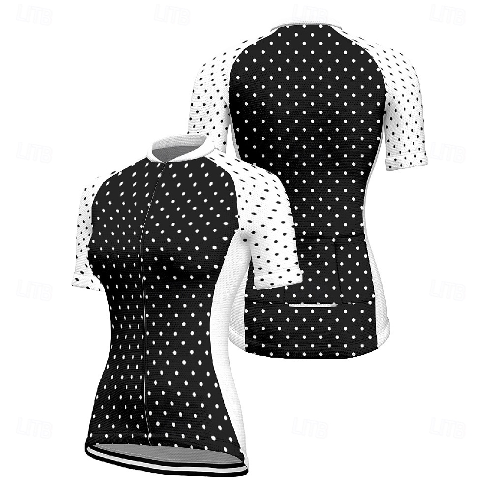 Dámské Cyklodres Puntíky Krátký rukáv Kolo Tričko Dres se 3 zadními kapsami Horská cyklistika Rychleschnoucí Anatomický design Odvod Prodyšné Sportovní Bílá Žlutá Růžová Oblečení 2025 - $23.99 –P15